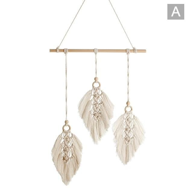 Macrame Dream Catcher Boho Wall Hangings, Star, Moon (8 Styles)
