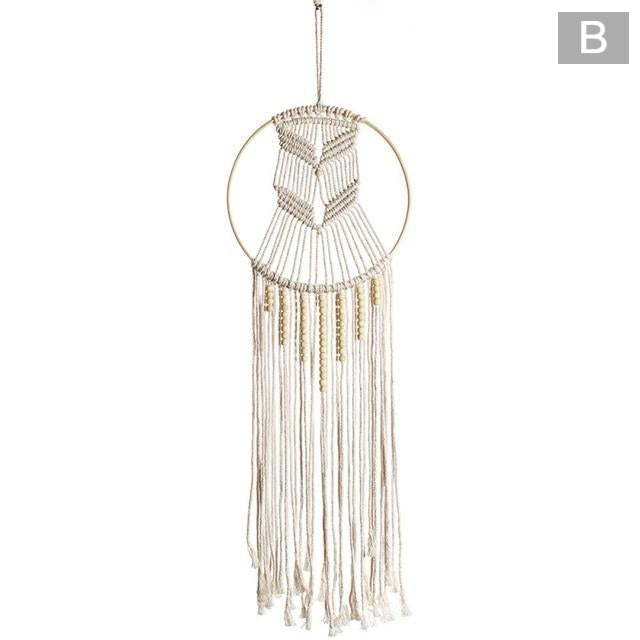 Macrame Dream Catcher Boho Wall Hangings, Star, Moon (8 Styles)