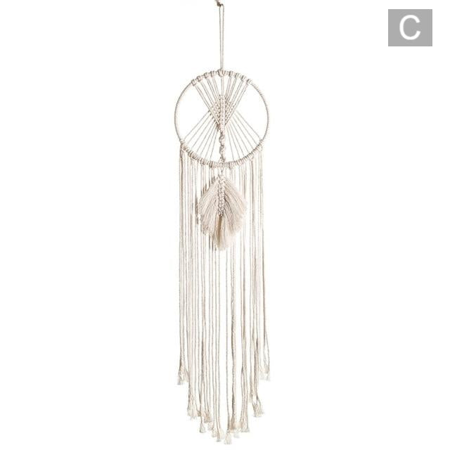 Macrame Dream Catcher Boho Wall Hangings, Star, Moon (8 Styles)