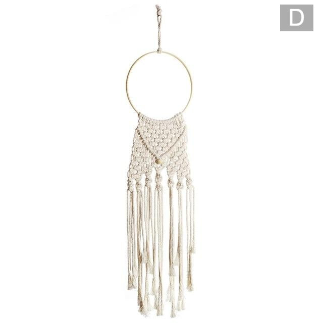 Macrame Dream Catcher Boho Wall Hangings, Star, Moon (8 Styles)