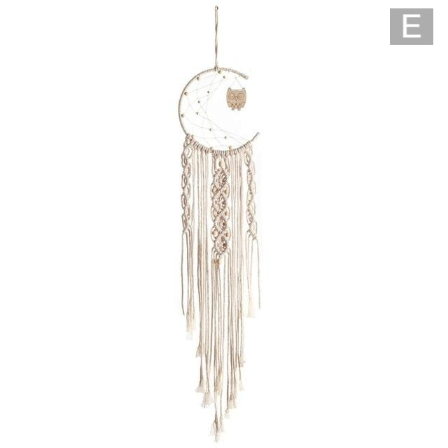 Macrame Dream Catcher Boho Wall Hangings, Star, Moon (8 Styles)