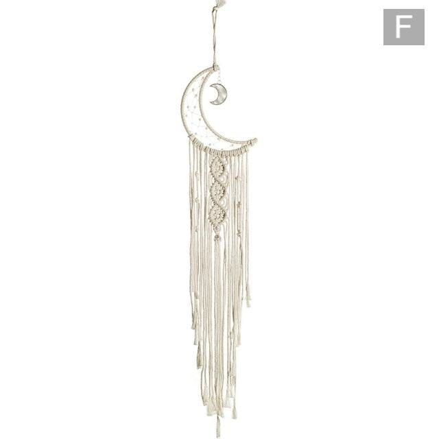 Macrame Dream Catcher Boho Wall Hangings, Star, Moon (8 Styles)