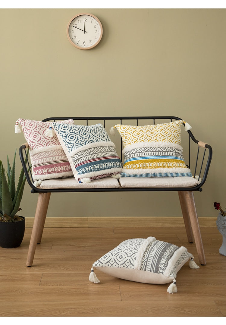 Moroccan Tassel Pillow Covers