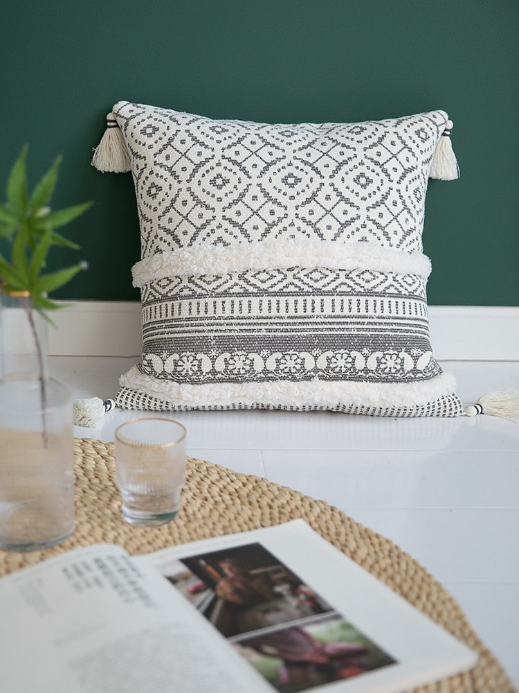 Moroccan Tassel Pillow Covers