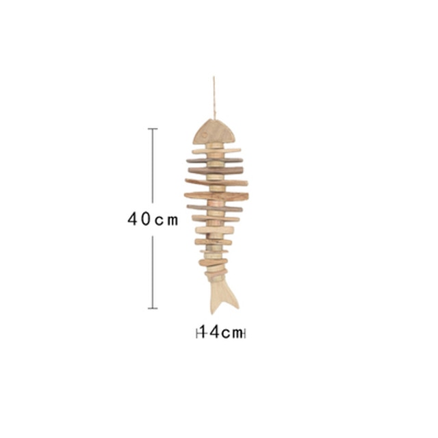 Scandinavian Vintage Wooden Hanging Fish