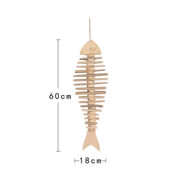 Scandinavian Vintage Wooden Hanging Fish