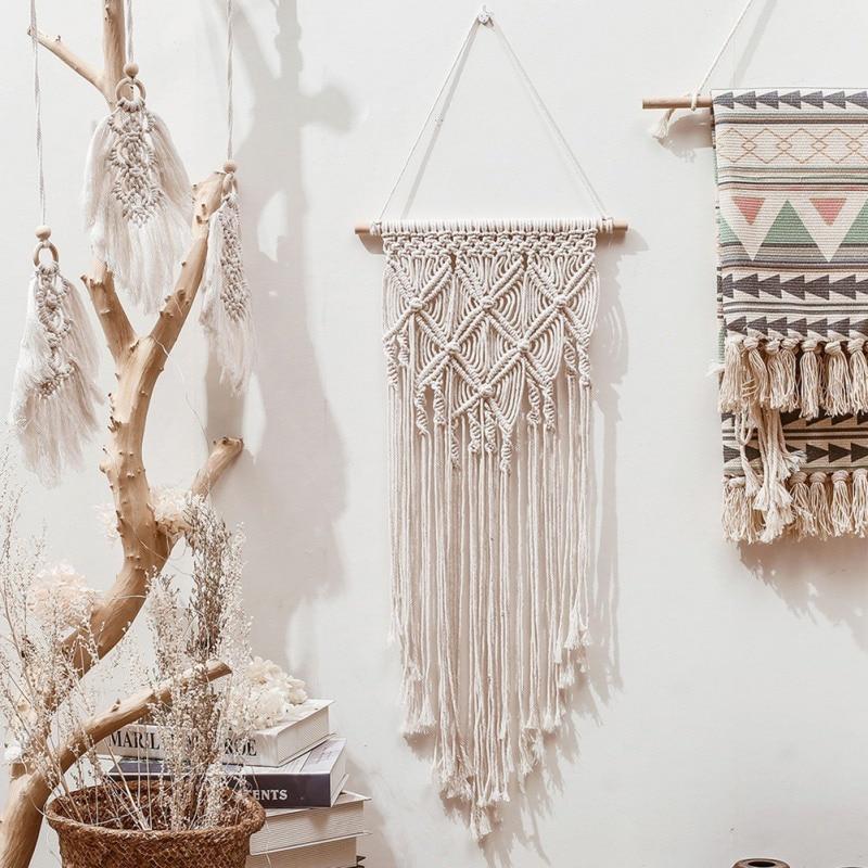 Macrame Dream Catcher Boho Wall Hangings, Star, Moon (8 Styles)
