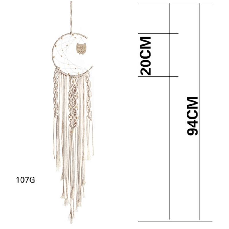 Macrame Dream Catcher Boho Wall Hangings, Star, Moon (8 Styles)