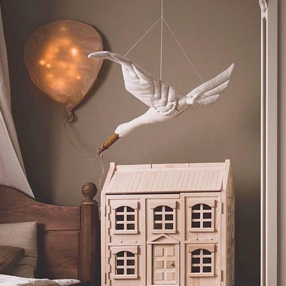 Plush Cotton Swan Wall Hanging