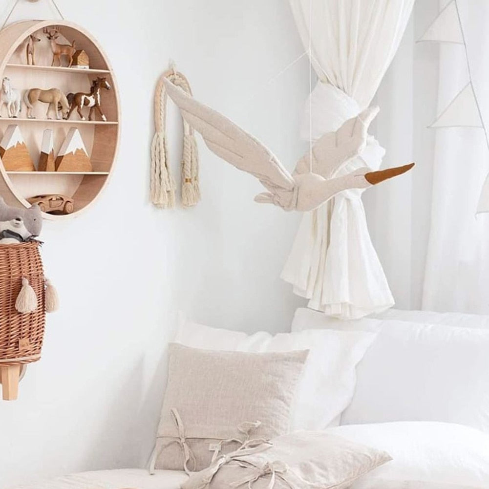 Plush Cotton Swan Wall Hanging