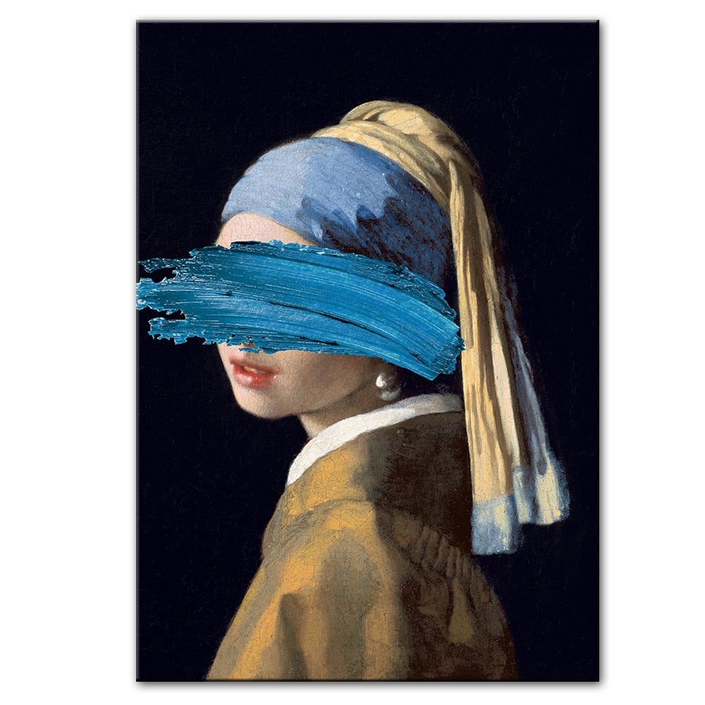 Pop Art Canvas (Johannes Vermeer-The Girl With A Pearl Earring )