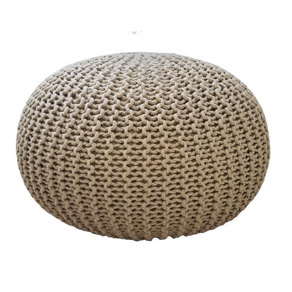 Handmade Modern Knitted Ottoman Pouf