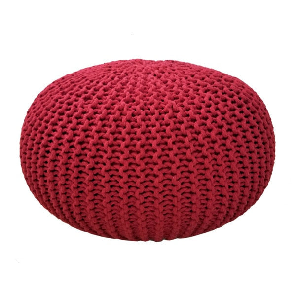 Handmade Modern Knitted Ottoman Pouf