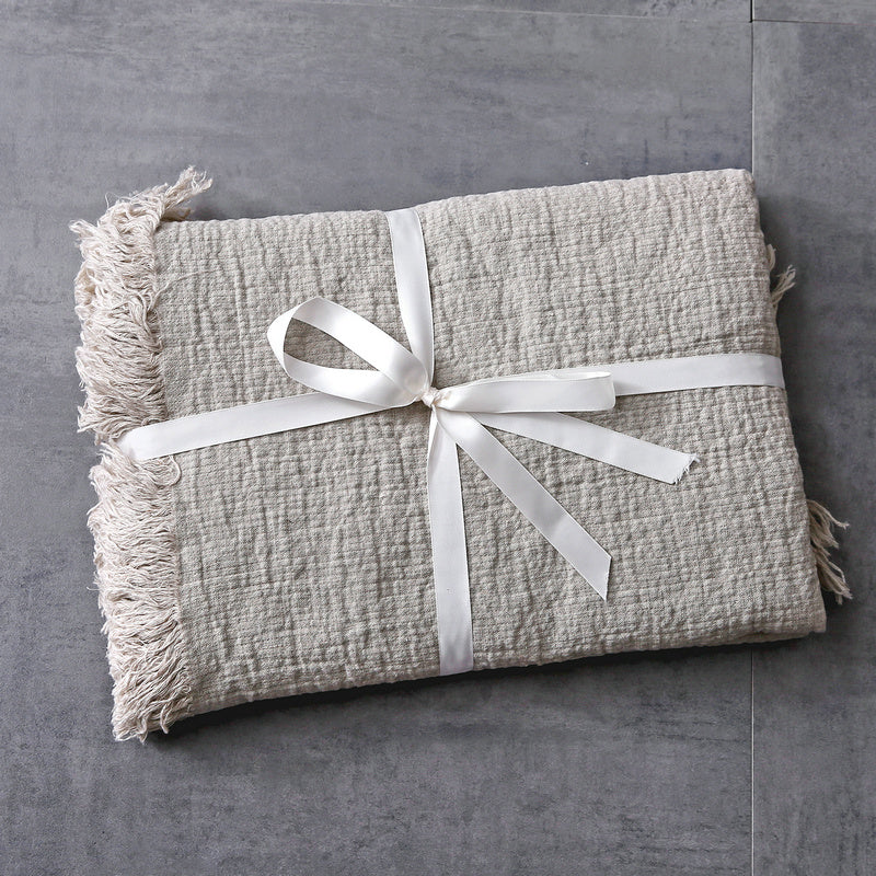 French Linen Throw Blanket