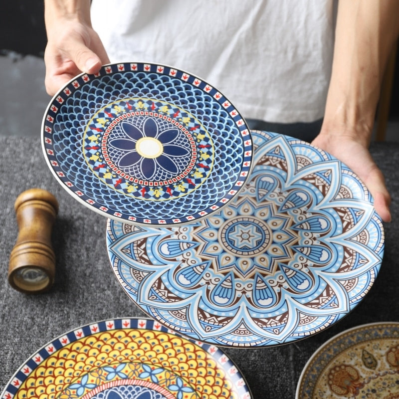Hand Painted Boho Ceramic Tableware
