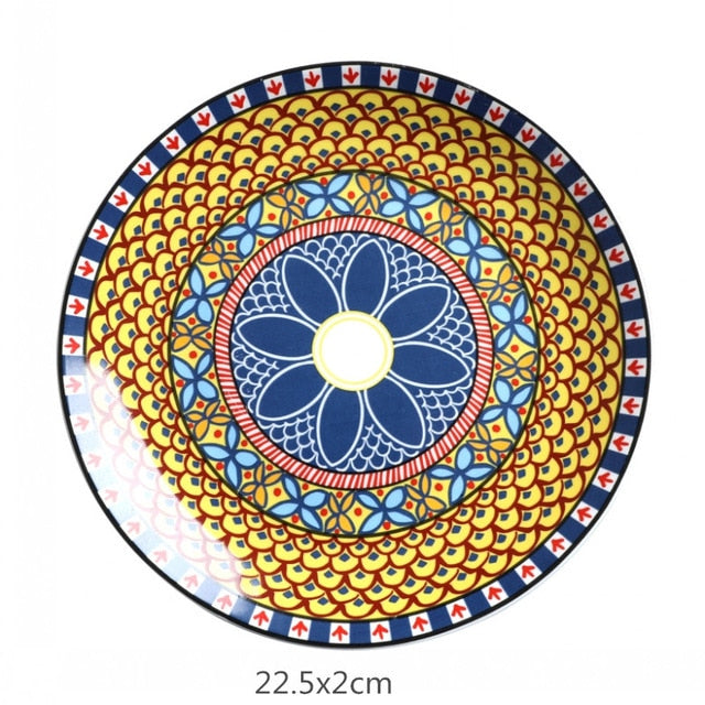 Hand Painted Boho Ceramic Tableware