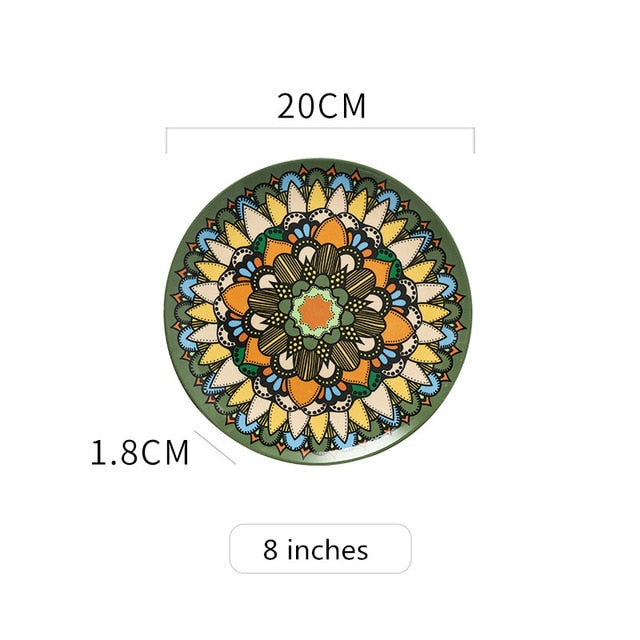 Hand Painted Boho Ceramic Tableware