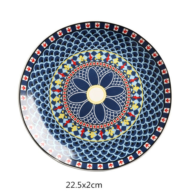 Hand Painted Boho Ceramic Tableware