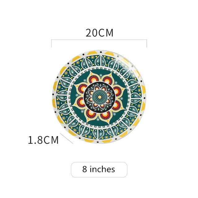 Hand Painted Boho Ceramic Tableware